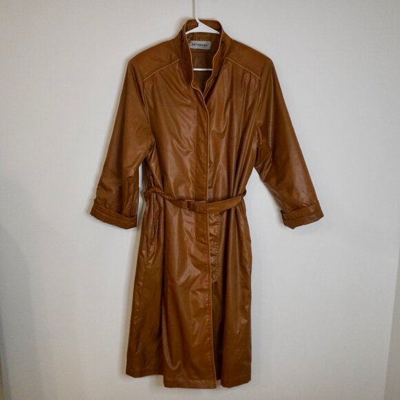 Vintage F. Pignataro brown trench coat - Picture 2 of 9